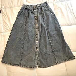 Vintage Cherokee Denim Button Front Skirt – Medium